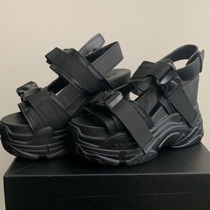 Black Platform Sandals